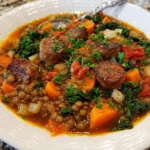 Sausage and Lentil Soup – Hearty, Rustic & Comfort in Every Spoonful!