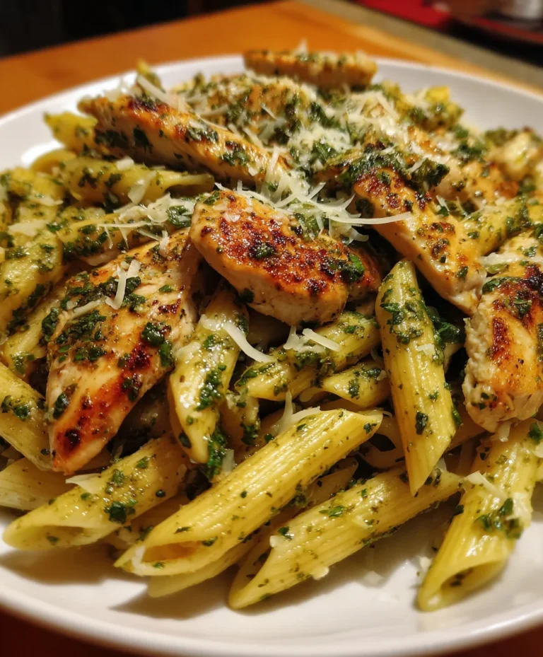 Basil Pesto Chicken Pasta – Fresh, Creamy & Packed with Italian Flavor!