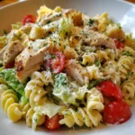 Chicken Caesar Pasta Salad – Creamy, Fresh & Crowd-Pleasing!