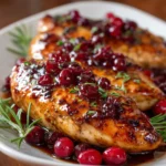 Cranberry Orange Glazed Chicken – Sweet, Savory & Bright with Citrus Holiday Flavor!