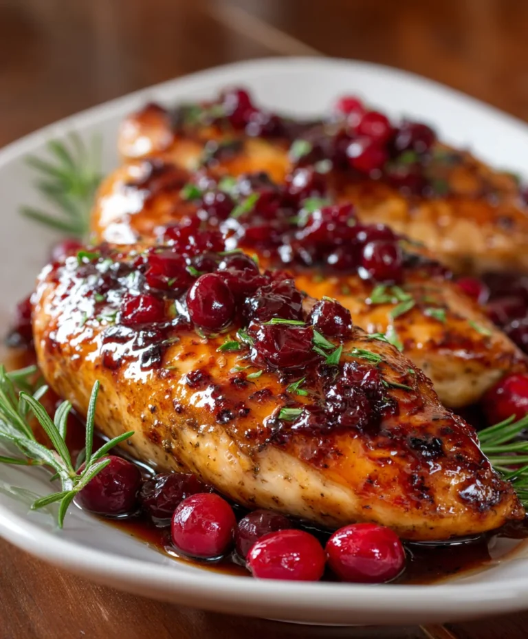 Cranberry Orange Glazed Chicken – Sweet, Savory & Bright with Citrus Holiday Flavor!