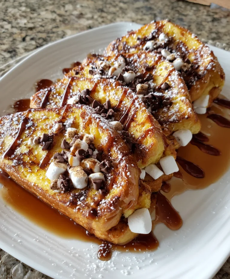 S’mores French Toast Delight – Gooey, Chocolatey & Campfire-Inspired!