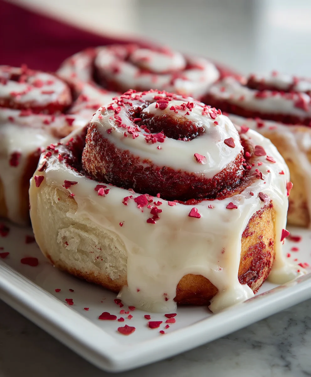 Red Velvet Valentine’s Day Cinnamon Rolls – Soft, Decadent & Love-Filled!