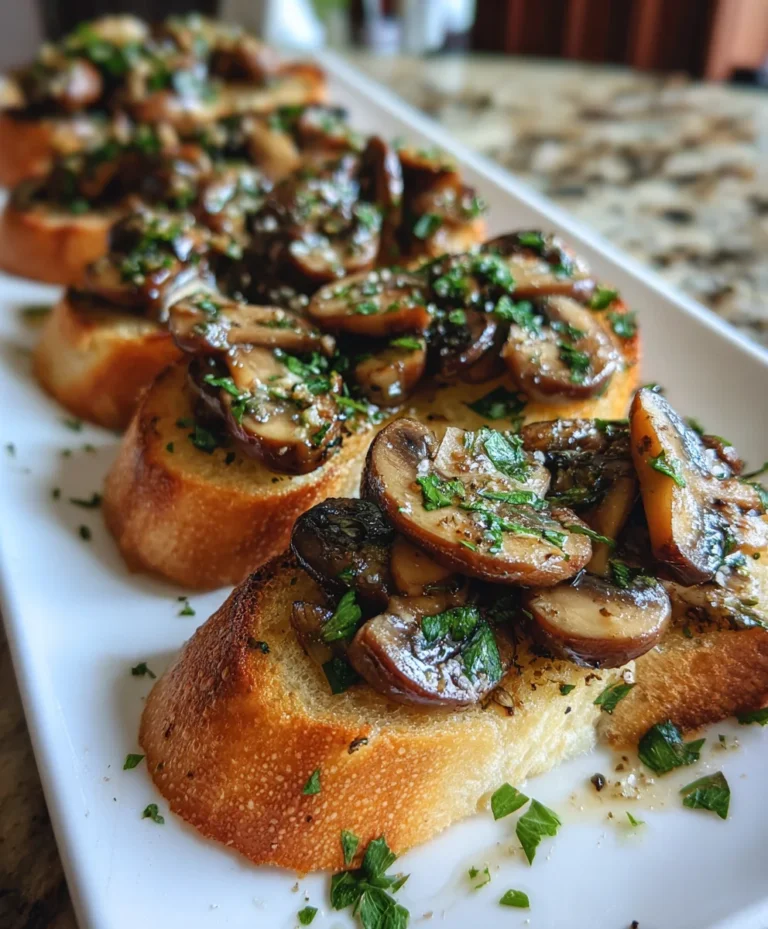 Garlic Butter Mushroom Crostini – Savory, Buttery & Perfectly Elegant!