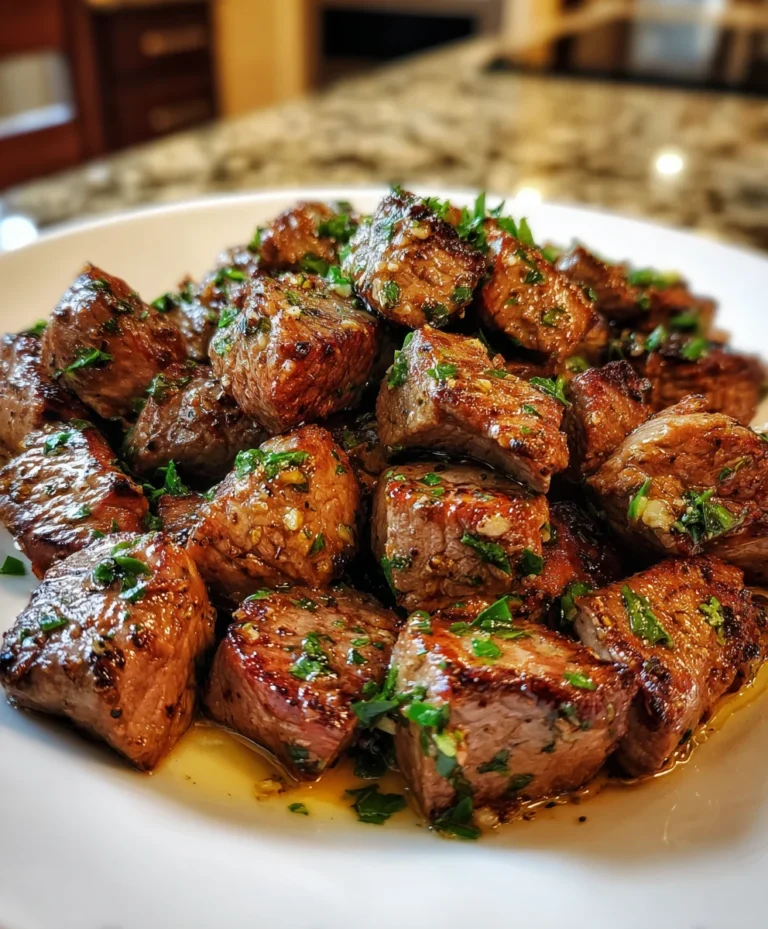 Garlic Butter Steak Bites – Juicy, Sizzling & Packed with Flavor!