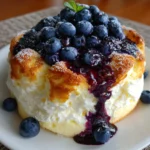 Cottage Cheese Blueberry Cloud Bread – Light, Airy & Bursting with Blueberry Goodness!