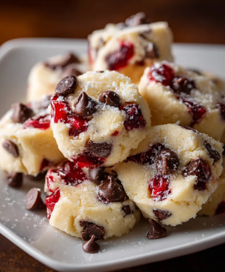 Cherry Chocolate Chip Shortbread Cookies – Buttery, Sweet & Melt-In-Your-Mouth!