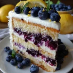 Lemon Blueberry Layer Cake – Zesty, Moist & Bursting with Berry Brightness!