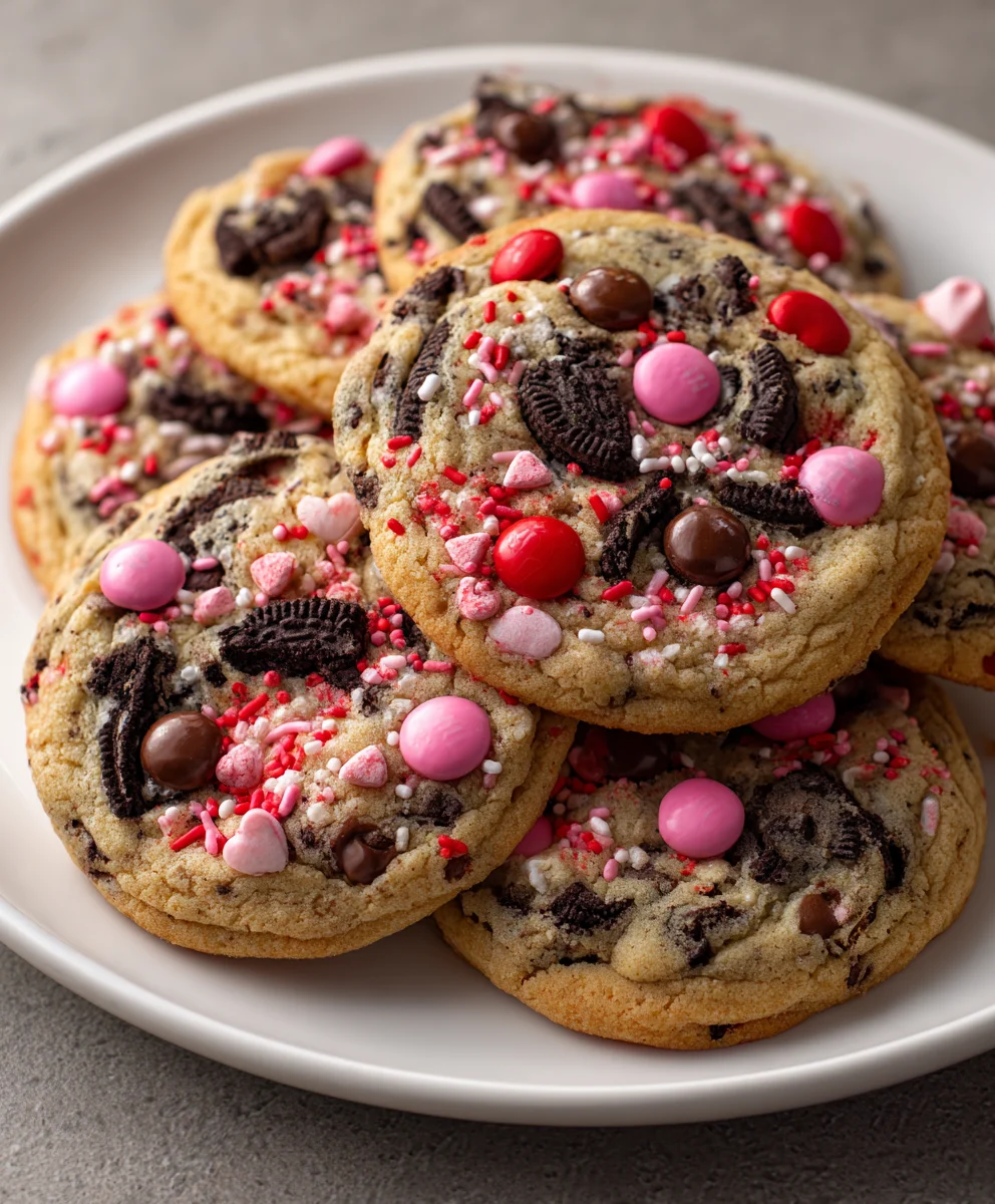 Valentine’s Day Oreo M&Ms Cookies – Colorful, Chewy & Loaded with Chocolate!