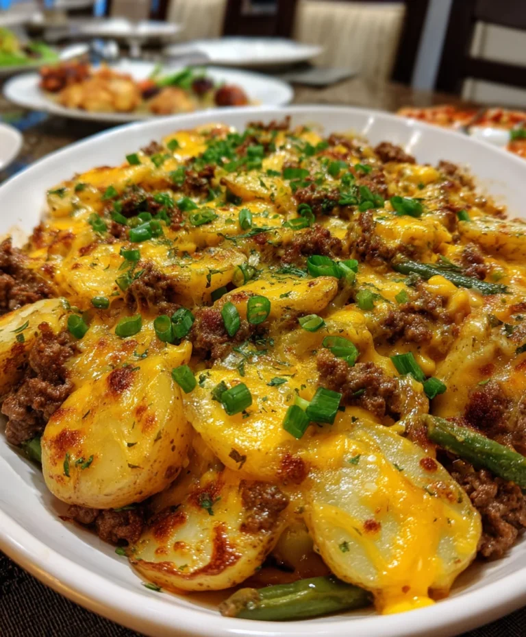 Cowboy Beef & Potato Casserole – Hearty, Cheesy & Packed with Down-Home Comfort!