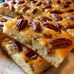 Sticky Pecan Focaccia Bread – Sweet, Gooey & Irresistibly Buttery!