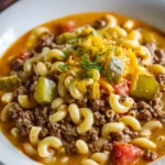 Cheeseburger Macaroni Soup – Hearty, Cheesy & Comfort-Food Heaven!