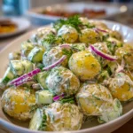 Greek Yogurt Potato Salad with Cucumbers – Creamy, Cool & Refreshingly Light!
