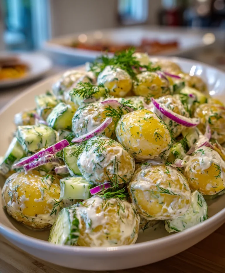Greek Yogurt Potato Salad with Cucumbers – Creamy, Cool & Refreshingly Light!