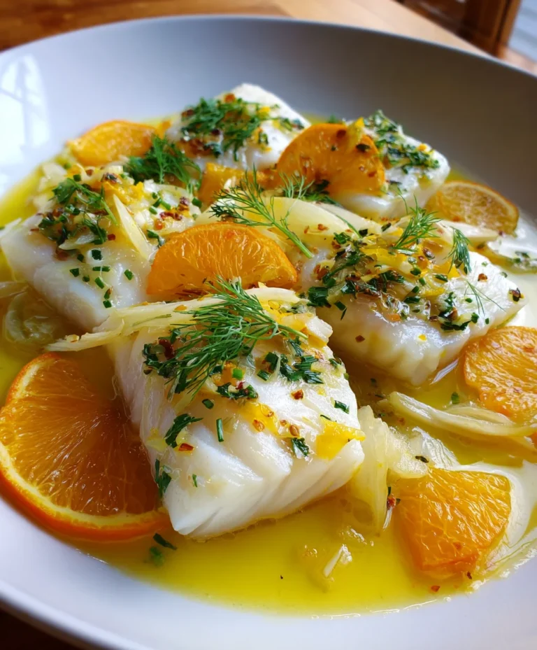 Poached Cod with Fennel and Orange – Light, Elegant & Brightly Flavorful!