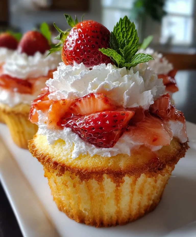Bourbon Strawberry Angel Food Cupcakes – Light, Boozy & Berry-Infused Bliss!
