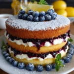 Lemon Blueberry Layer Cake – Bright, Moist & Bursting with Fresh Flavor!