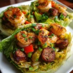 Keto Cajun Shrimp & Sausage Stuffed Cabbage – Spicy, Hearty & Low-Carb Delicious!