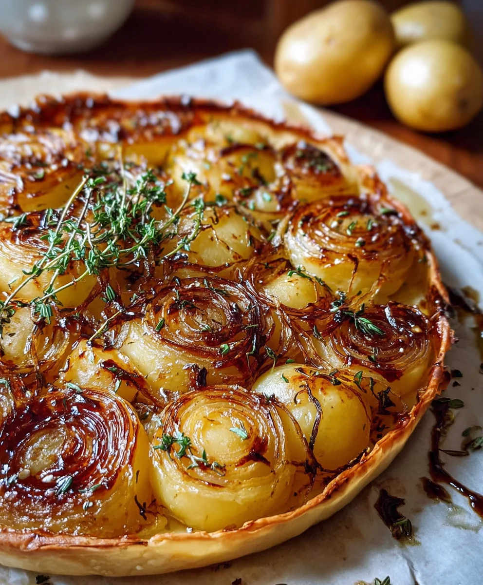 Delicious New Potato, Shallot & Manouri Tart – Savory, Creamy & Elegantly Rustic