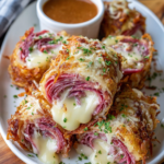 Keto Crispy Reuben Roll-Ups – Crunchy, Cheesy & Low-Carb Perfection!