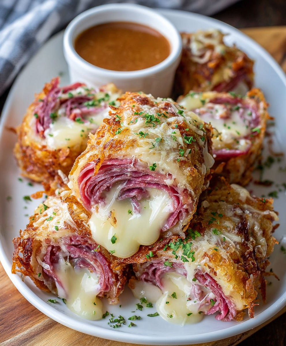Keto Crispy Reuben Roll-Ups – Crunchy, Cheesy & Low-Carb Perfection!