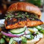 Blackened Salmon Sandwich Cajun – Bold, Smoky & Packed with Southern Flavor