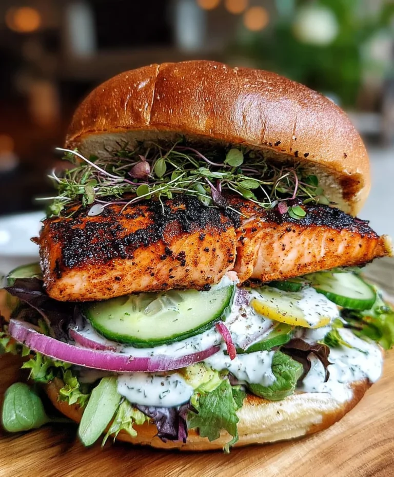 Blackened Salmon Sandwich Cajun – Bold, Smoky & Packed with Southern Flavor