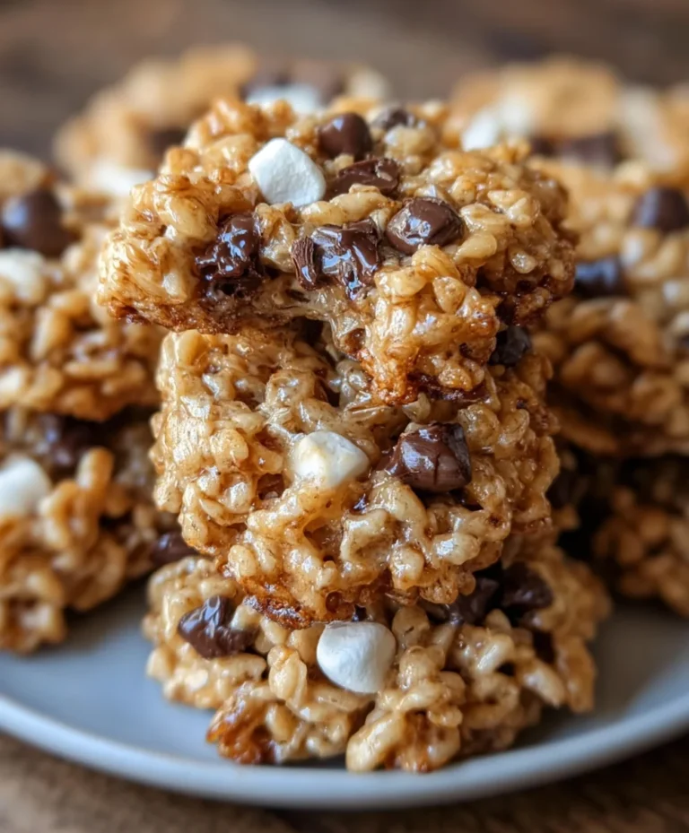 No-Bake Coffee Crunch Rice Krispie Cookies – Crispy, Chocolatey & Energizingly Delicious