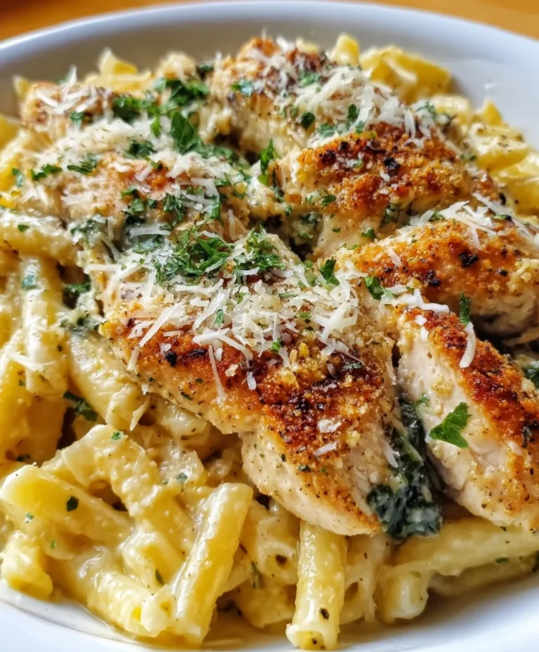 Crockpot Garlic Parmesan Chicken Pasta – Creamy, Cheesy & Comfort Made Easy!