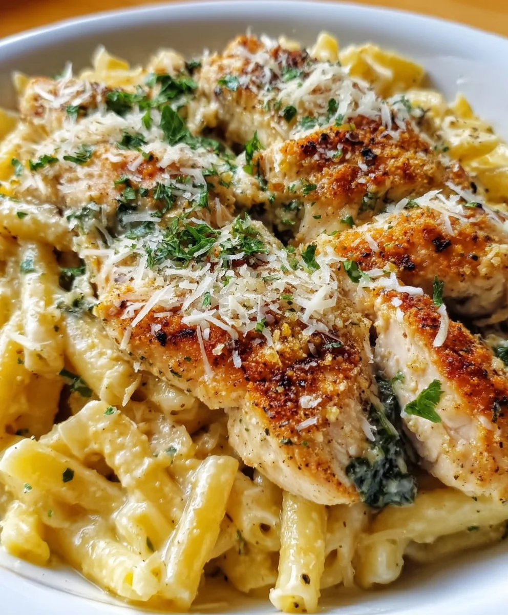 Crockpot Garlic Parmesan Chicken Pasta – Creamy, Cheesy & Comfort Made Easy!