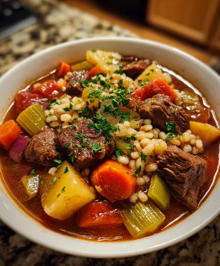 Guinness Beef Barley Stew – Rich, Hearty & Deeply Comforting!