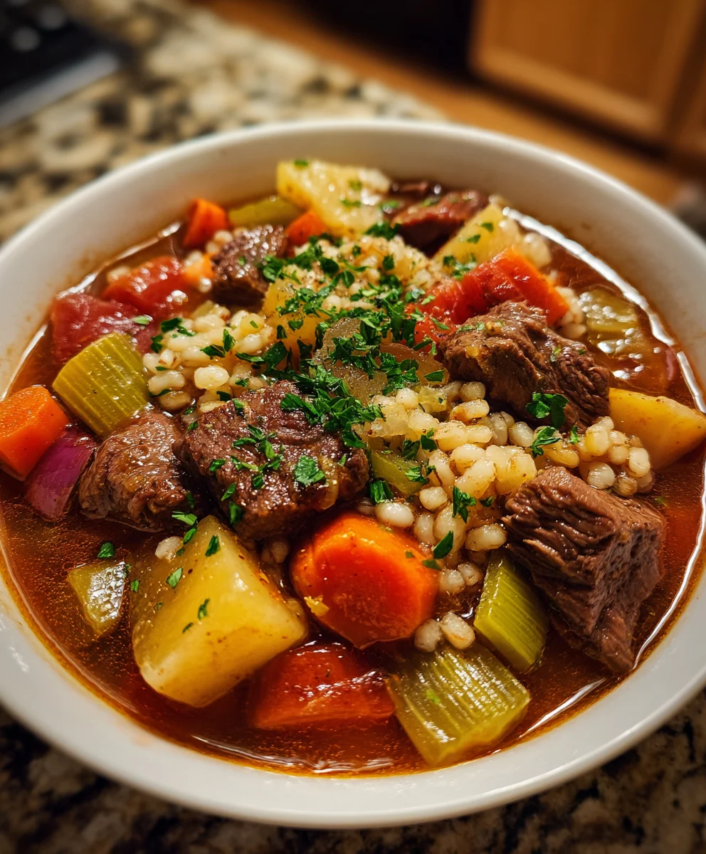 Guinness Beef Barley Stew – Rich, Hearty & Deeply Comforting!
