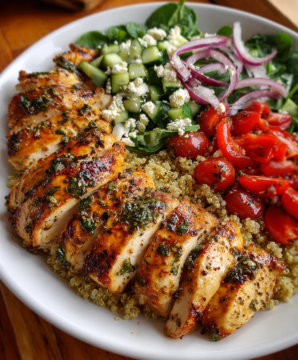 Lemon Herb Grilled Chicken Quinoa Bowl – Fresh, Bright & Power-Packed