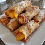 Crispy Peach Cobbler Egg Rolls – Golden, Sweet & Irresistibly Crunchy!