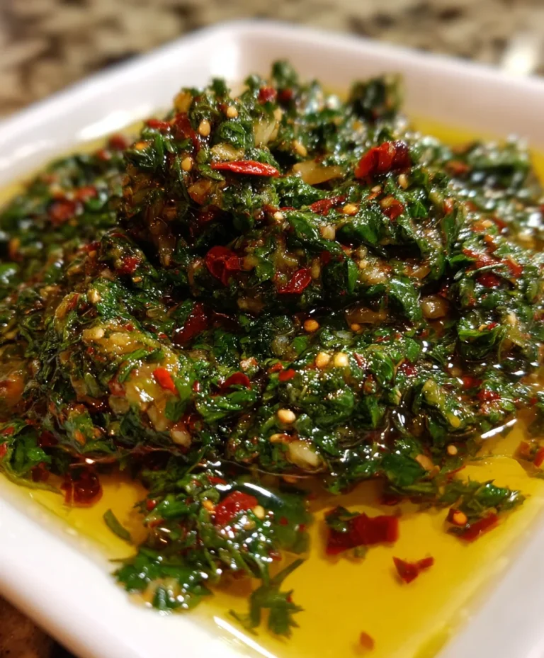 Classic Chimichurri Sauce with Herbs & Garlic – Fresh, Zesty & Packed with Bold Flavor!