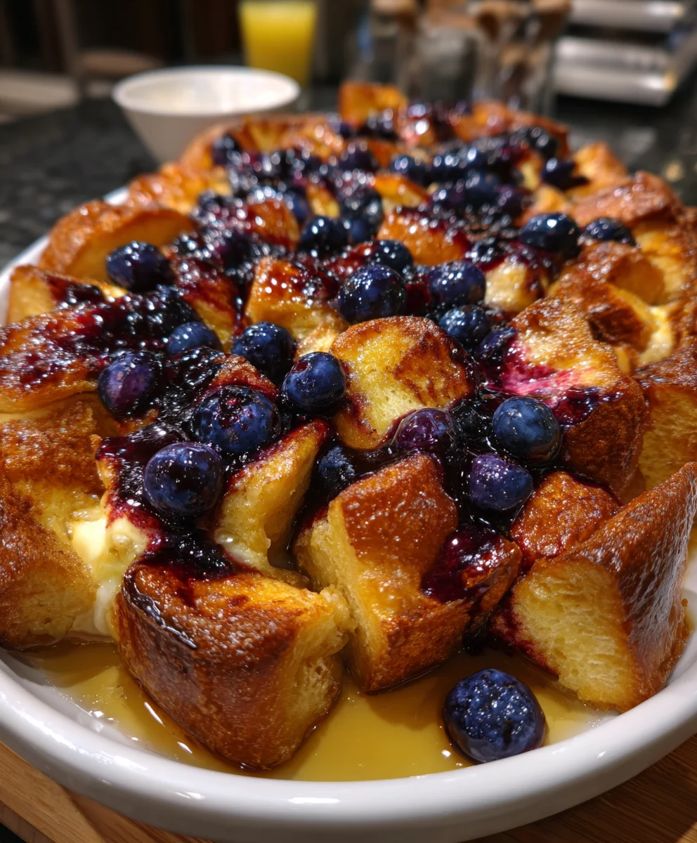 Blueberry French Toast Casserole – Buttery, Berry-Filled & Perfectly Cozy