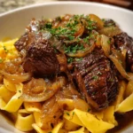 Crockpot French Onion Pot Roast Pasta – Rich, Savory & Ultimate Comfort Food!