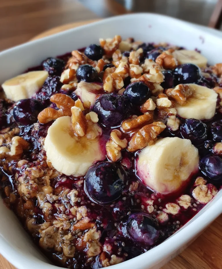 High Protein Banana Blueberry Breakfast Bake – Sweet, Satisfying & Packed with Power