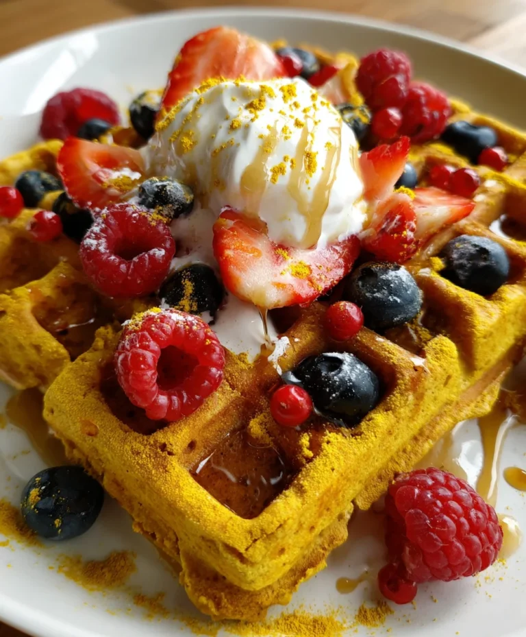 Anti-Inflammatory Turmeric Waffles – Golden, Crispy & Nourishing from the Inside Out!