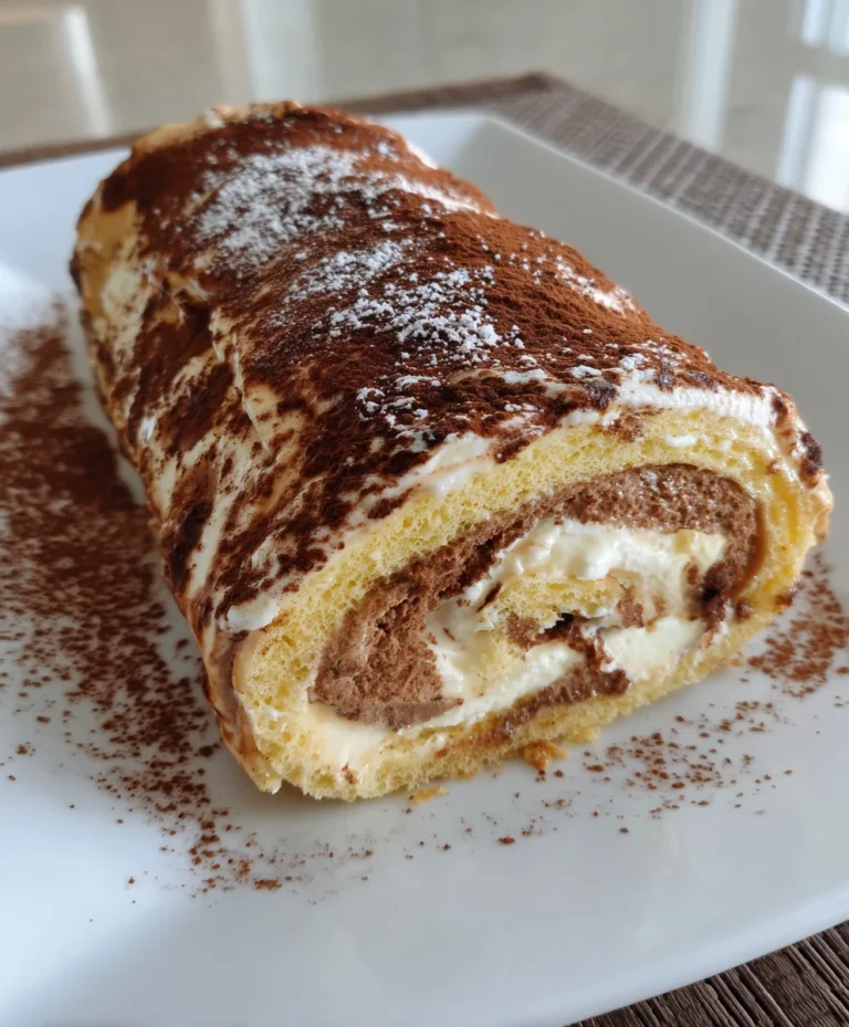Tiramisu Crêpes Cake Roll – Elegant, Creamy & Irresistibly Decadent!