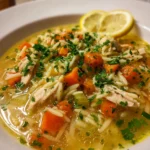 Lemon Chicken Orzo Soup – Bright, Cozy & Comfort in Every Spoonful