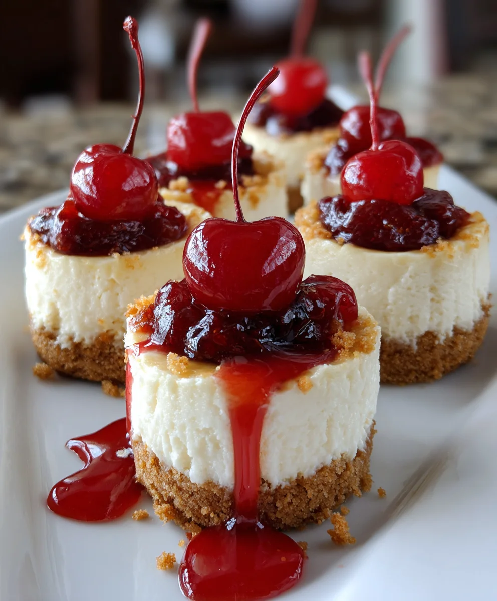 Mini Cherry Cheesecake – Creamy, Sweet & Perfectly Bite-Sized