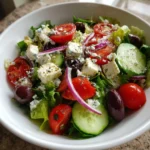 Mediterranean Green Salad Bowl – Fresh, Vibrant & Packed with Flavor!