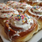 Birthday Cake Cinnamon Rolls – Funfetti-Filled, Gooey & Celebration-Ready