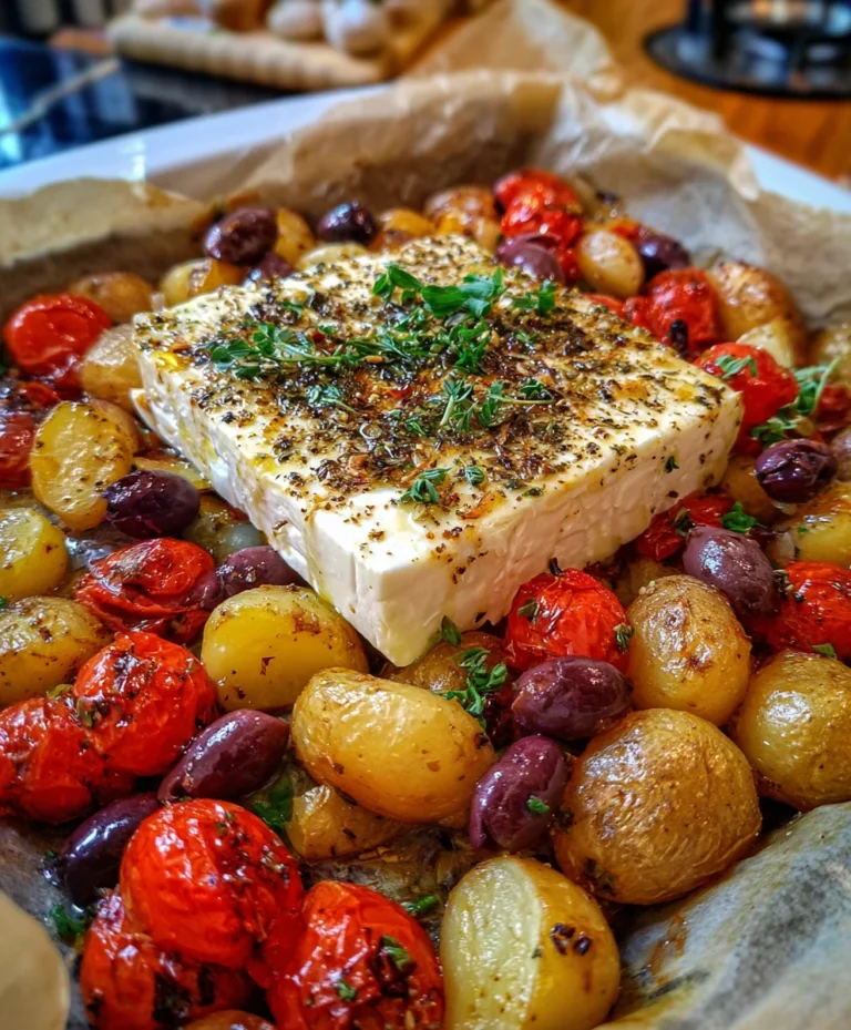 Baked Feta Potatoes – Easy One-Pan Mediterranean Delight!