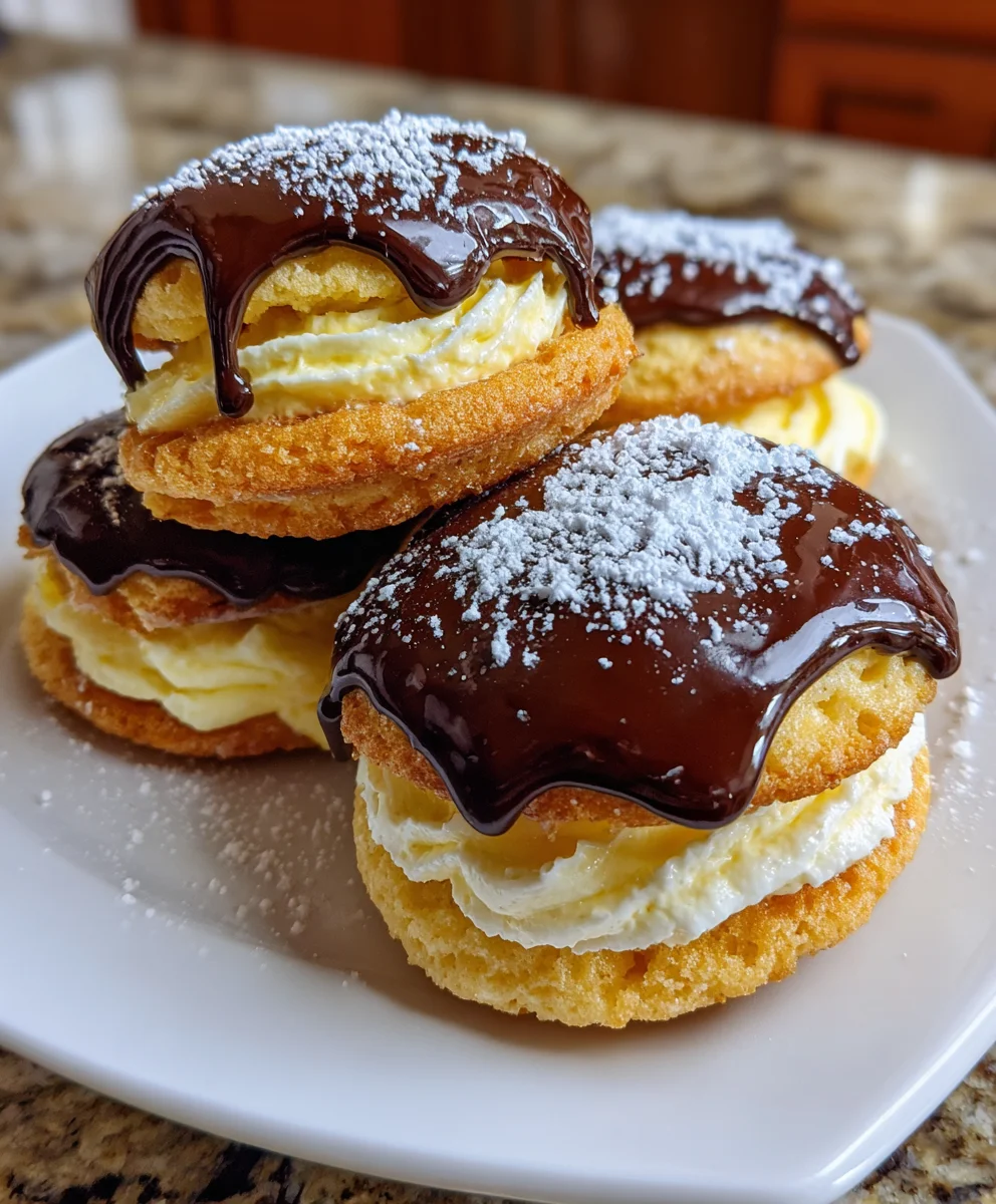 Boston Cream Pie Cookies – Soft, Creamy & Filled with Chocolate Bliss