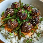 Firecracker Meatballs with Coconut Rice – Sweet, Spicy & Explosively Delicious!