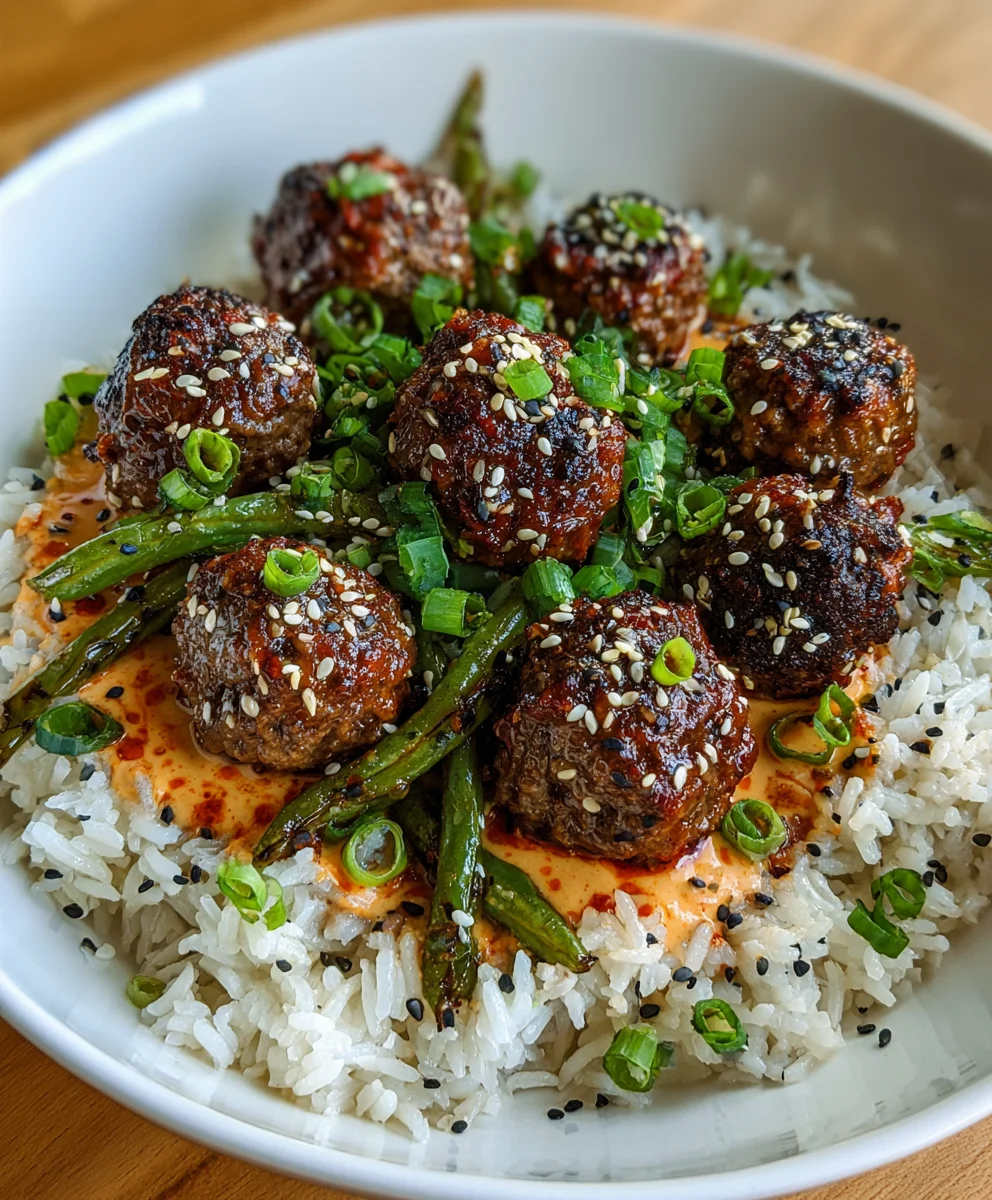 Firecracker Meatballs with Coconut Rice – Sweet, Spicy & Explosively Delicious!