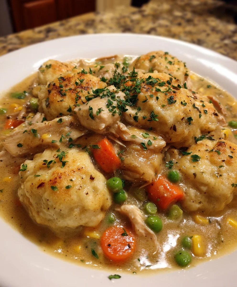 Dump and Go Crockpot Chicken and Dumplings – Creamy, Cozy & Effortlessly Comforting