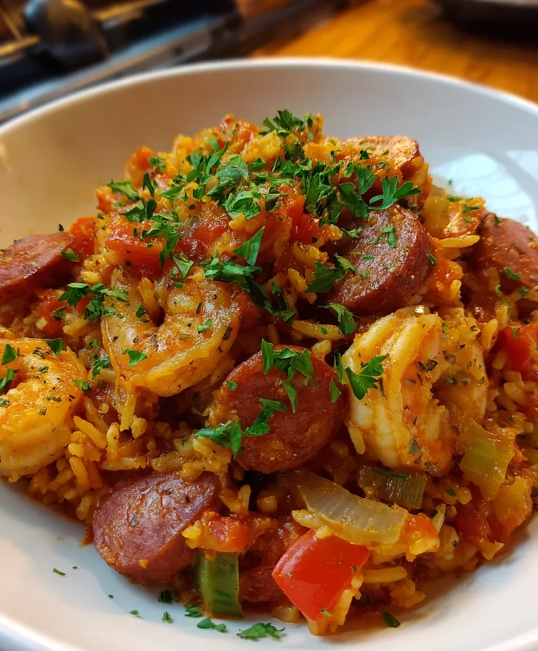 Slow Cooker Cajun Jambalaya with Chicken, Sausage & Shrimp – Bold, Hearty & Louisiana-Inspired!